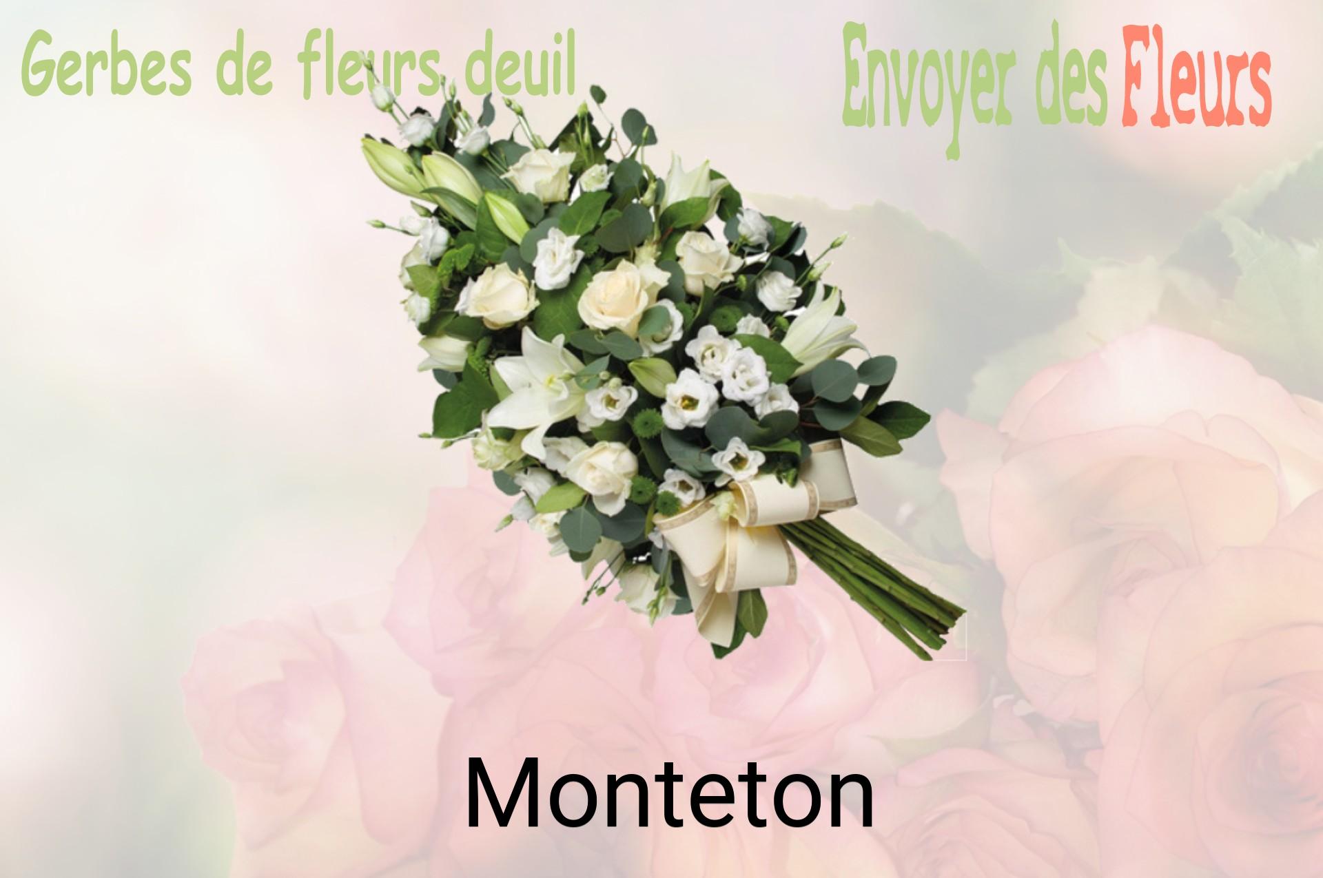 Gerbe de fleurs de deuil livrée à Monteton